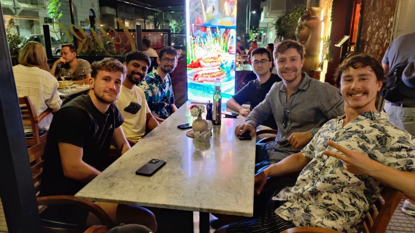 Dinner with builders